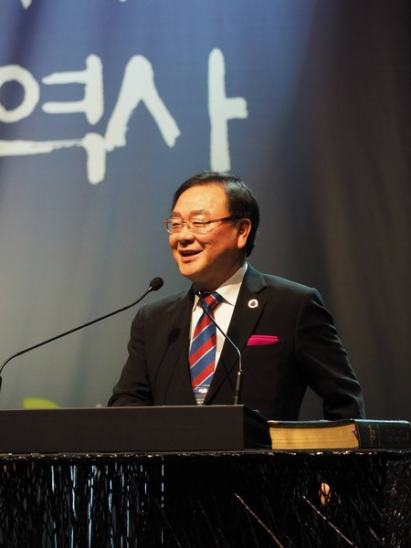 설교하는 고명진 목사 ⓒ하태동(사진제공)