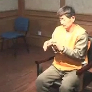 중국 공안이 2007년 5월, 체포했을 당시의 정명석 교주의 모습(중국 언론 영상 캡쳐)